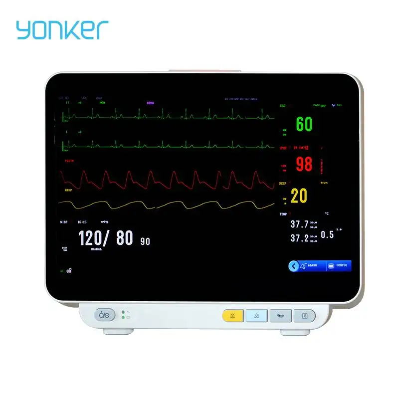 Yonker new medical icu patient monitor custom 2.6kg hospital multi-parameter patient monitoring with trolley