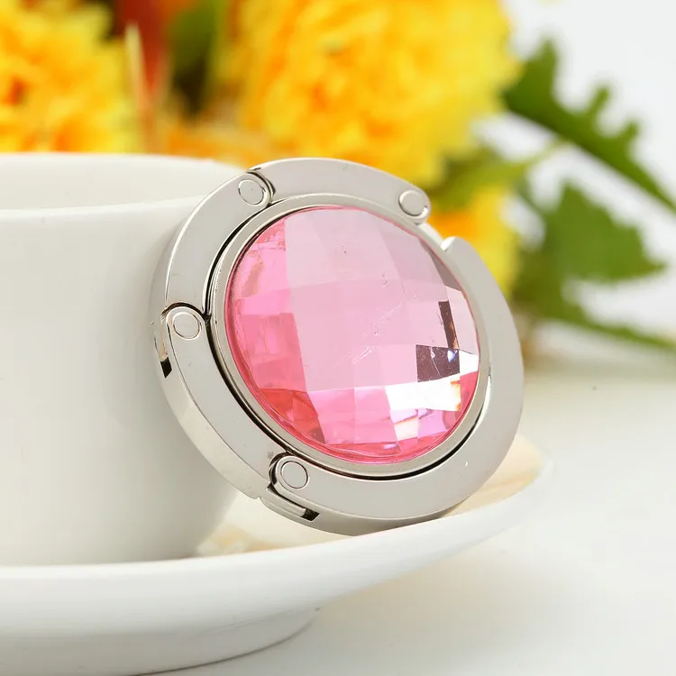 Ywbeyond Portable Foldable Metal Handbag Hook Hanger Purse Holder Shell Folding Bag Table Hook return Gifts for woman