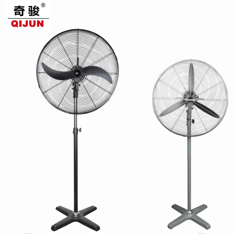 Wholesale Factory OX Supplier Pedestal 26 Inch Industrial  Stand Fan Floor Standing CE Standard Metal Grill Aluminum  Holder