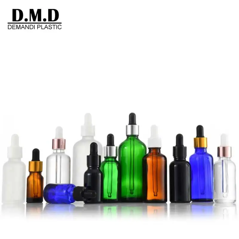 Empty amber frosted black glass serum bottle 5ml 10ml 15ml 20ml 30 ml 1oz 50ml 100ml vitamin c serum glass bottles with dropper