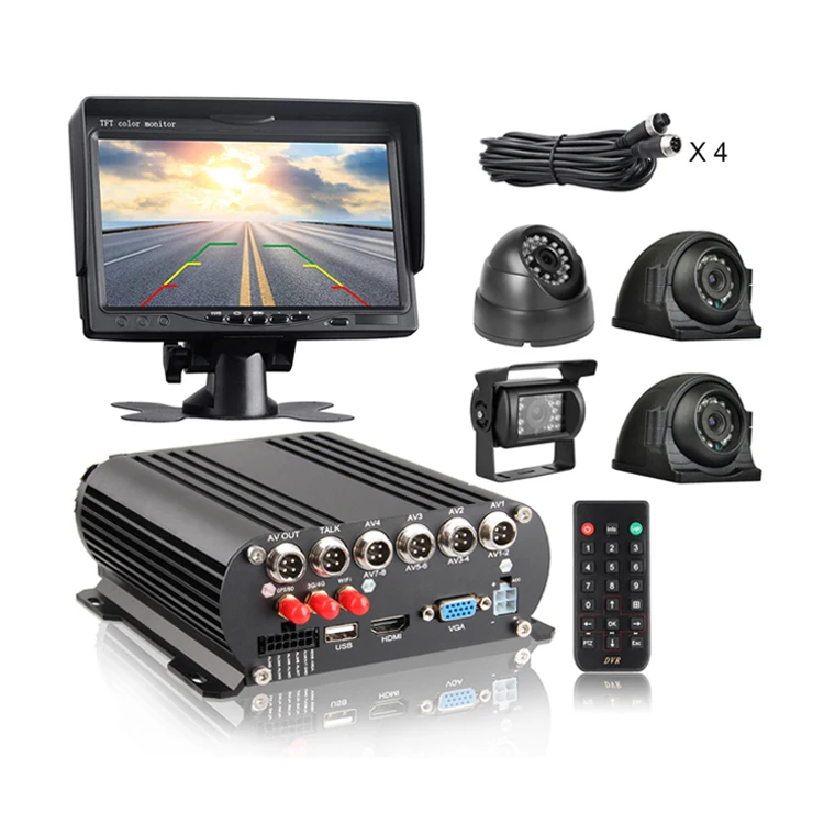 4-канальный GPS WiFi CMSV7 1080P AHD мобильный Автомобильный видеорегистратор с дистанционным просмотром в реальном времени