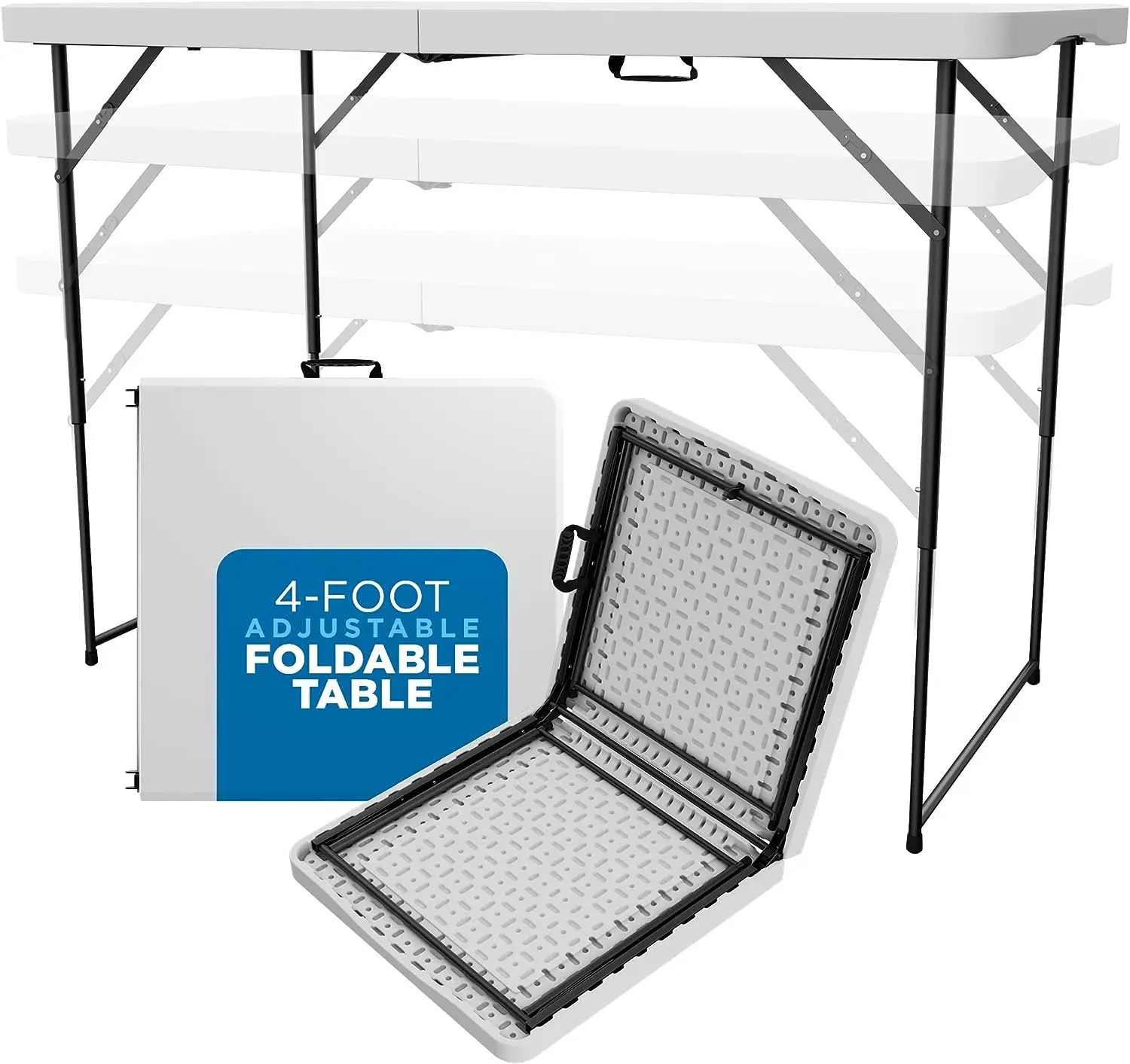 Factory wholesale HDPE portable table Plastic folding table A long conference table for Outdoor stall