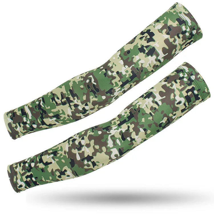 UPF50+ UV Sun Protection Cooling Compression XXL Sports Cycling Fishing Camo Ice Silk Arm Cover Sleeves