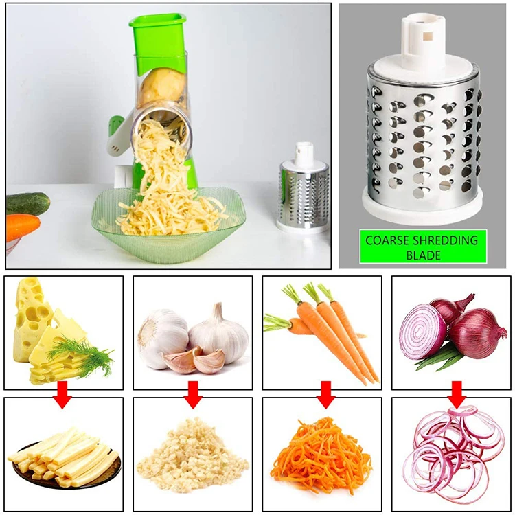 Home and kitchen For Fruit & Vegetable Tools Food Drum Cutter Manual Hand Blender Machine Vegetable Chopper Rotary Cheese Grater