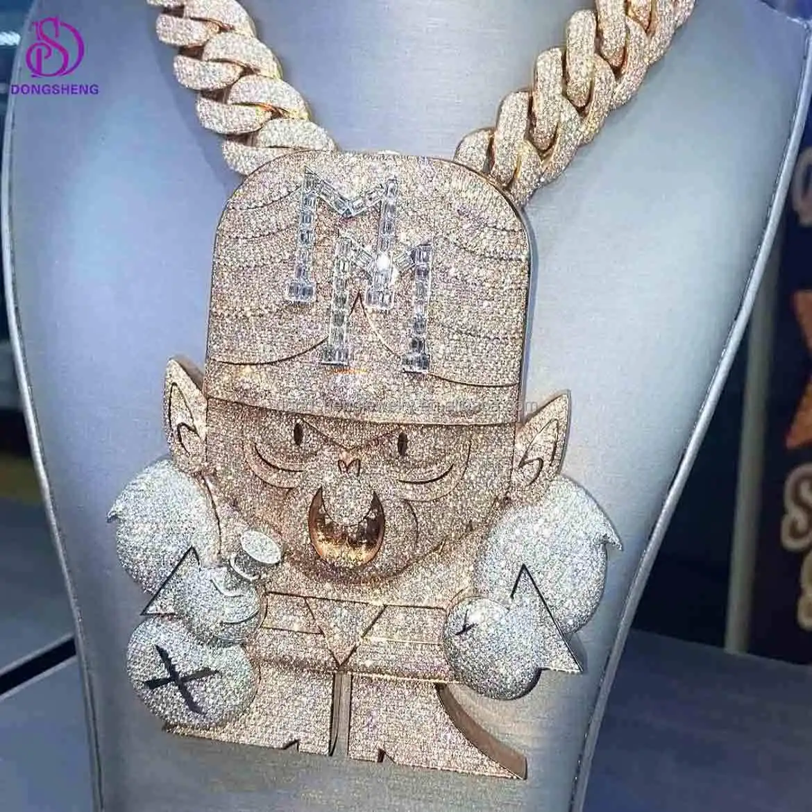 Мужской кулон из муассанита, 925 серебряного муассанита, по низкой цене