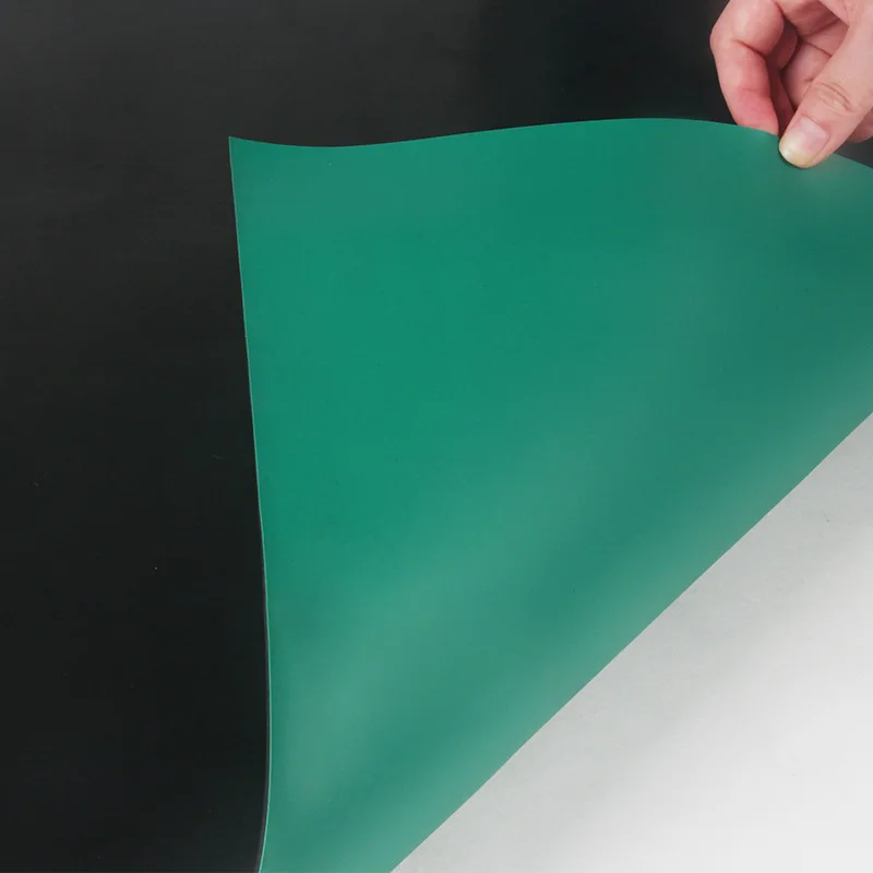 Matte Green color 2mm type Rubber material ESD Table mat Antistatic Table mat