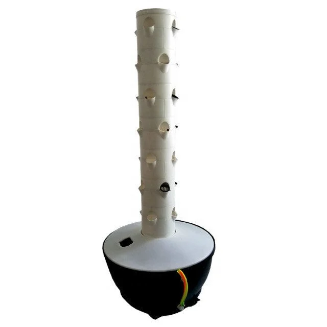 Aeroponic system hydroponic vertical garden grow tower growing vegetables herbs plastic column tower system greenhouse farming