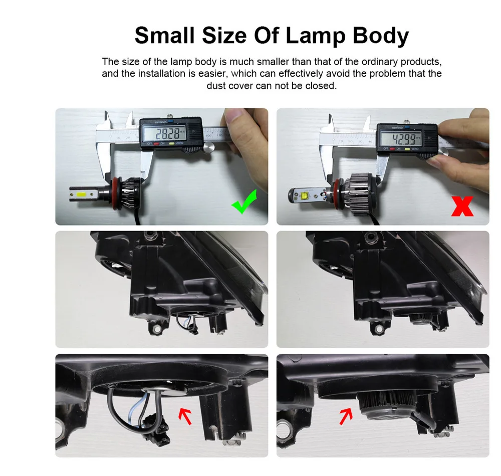 Mini headlight wholesale lots 6000 h4 360 car lamp led h11 led fog light 48 csp bulb led car lights 2 years warranty