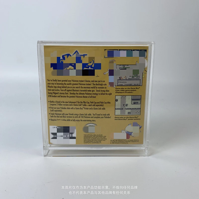 Оптовая продажа лидер продаж прозрачные чехлы для видеоигр Gameboy Pokemoned акриловый чехол коллекции