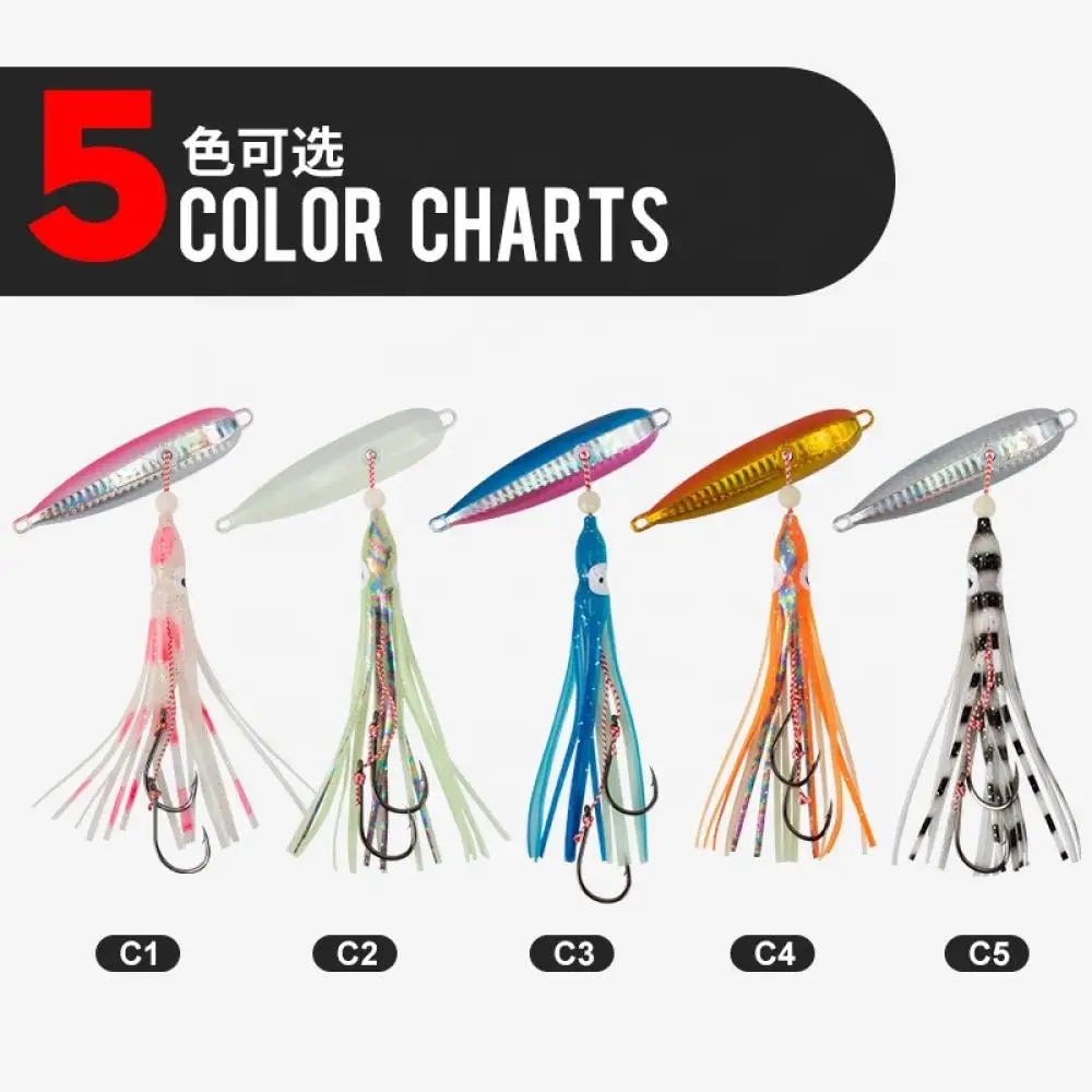 J25 40g to 200g Slow Barras Dyeing Machine Striped Bass Jigs Mackerel Toma China Supplying Sea Metal Jig Vertical Jigging