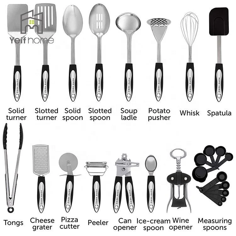 24 pcs Kitchen Necessity Tools Non Stick Stainless Steel Cooking Set