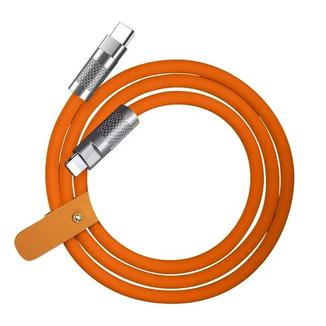 Цинковый сплав жидкий силикон 120w 6a Кабель с разъемом usb типа C Pd 1,2 м супер быстрый зарядный кабель для передачи данных и зарядки устройства для 11 12 13 14 pro max