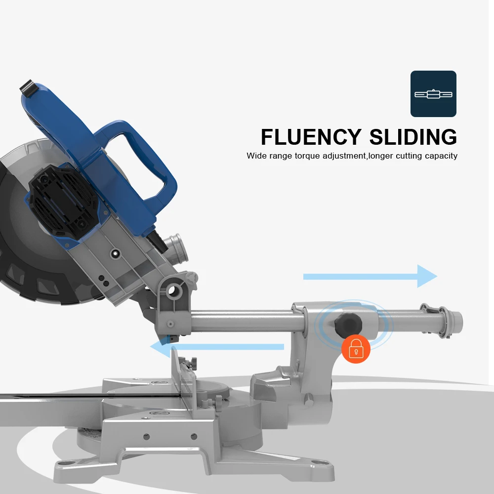 1450W Electric Wired Miter Saw Power Saws for Aluminum-Wood Composite Saw