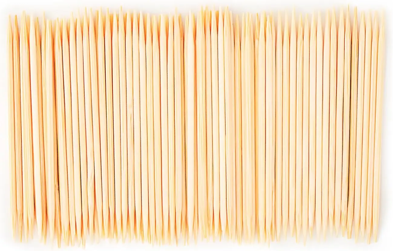 Double-point Wood Bamboo Toothpick Bamboo toothpick low price 5mm thick pointed environmental skewers