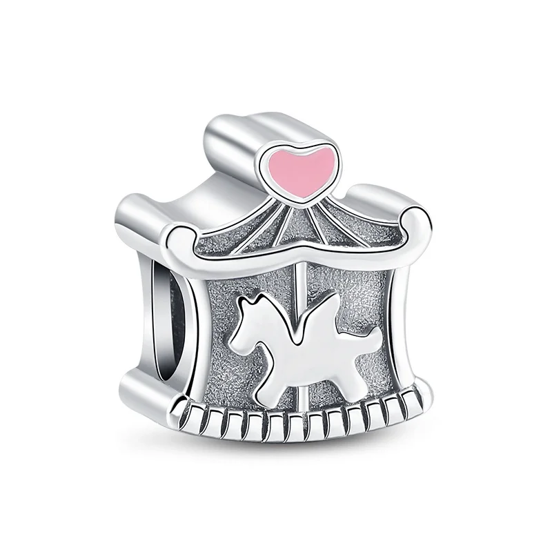 Hot Fit Brand Bracelets Insect Charms Pendant S925 Sterling silver Clown Ice cream Carousel Charms Beads For Women DIY Jewelry