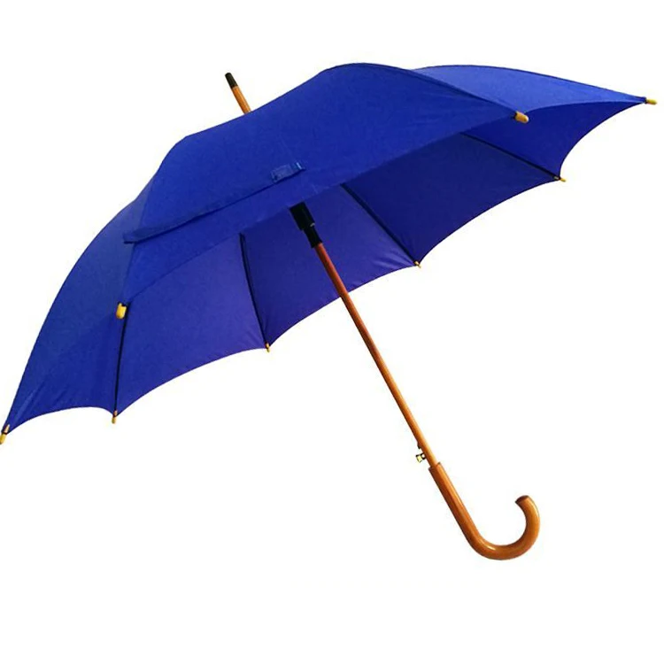 Standard 23 Inches Wooden Handle Walking Long Stick Umbrella