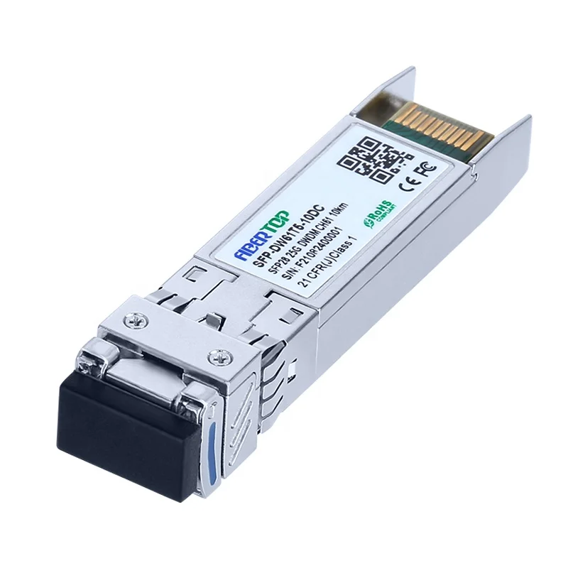 FIBERTOP Стандартный совместимый 25G DWDM SFP28 LR CH17-CH61 10km модуль приемопередатчика