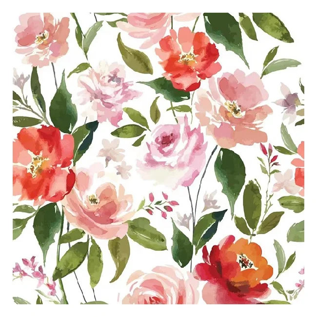 Digital printed twill woven tana lawn fabric printed flower cvc cotton textile in fabric cotton