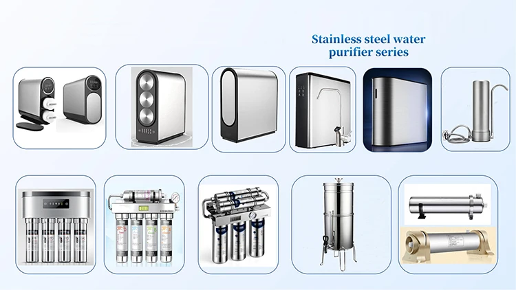 Factory Customized LOGO 6L 9L 12L Portable Outdoor Camping 304 Stainless Steel System Gravity-fed Water Purifier Filter System
