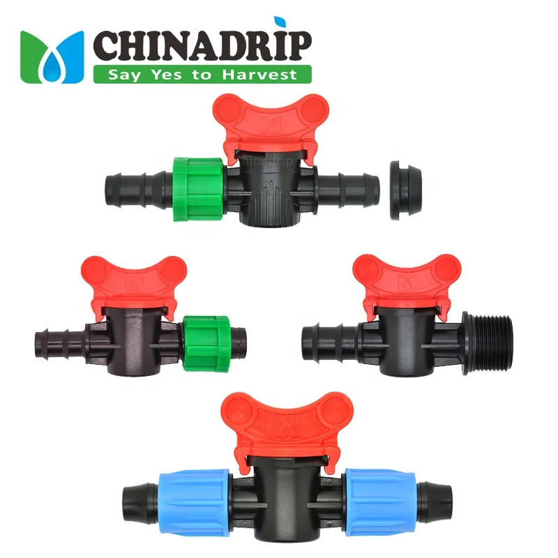 mini barbed coupling valve drip irrigation tape fittings