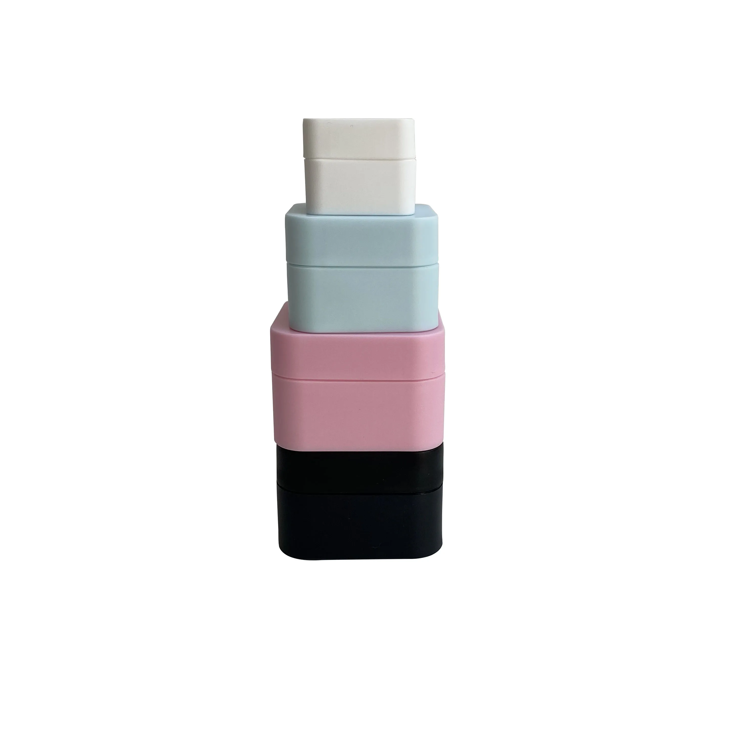 Wholesale square cosmetic storage container 5g 10g 20g 30g 50g pink white blue black empty PP plastic cream jar