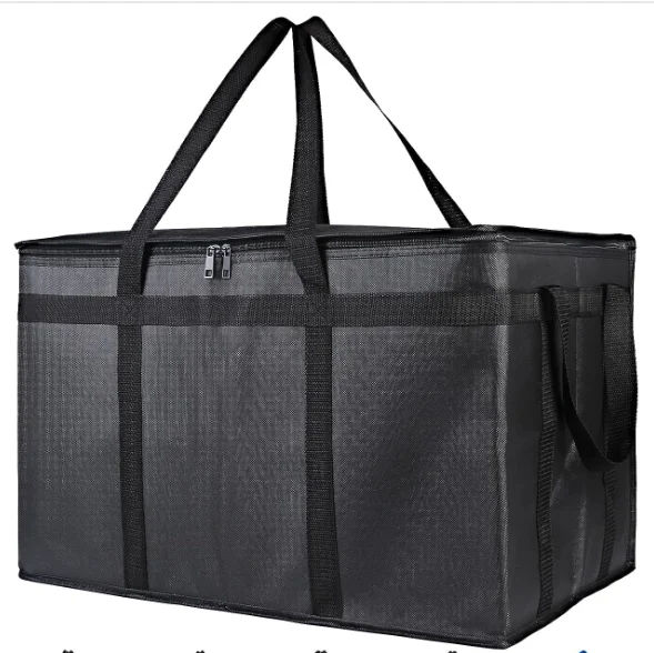 Large Capacity Insulated Food Bag XXXL Size Pizza Bag Hot/Cold Food Reusable Commercial Cooler Bag Catering Parties