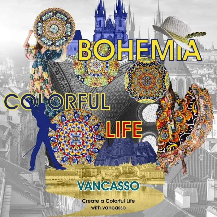 Set of 6 Bohemian Style 10.5-Inch Ceramic Dinner Plates Microwave and Dishwasher Safe Colorful Pottery & Enamel Dishes