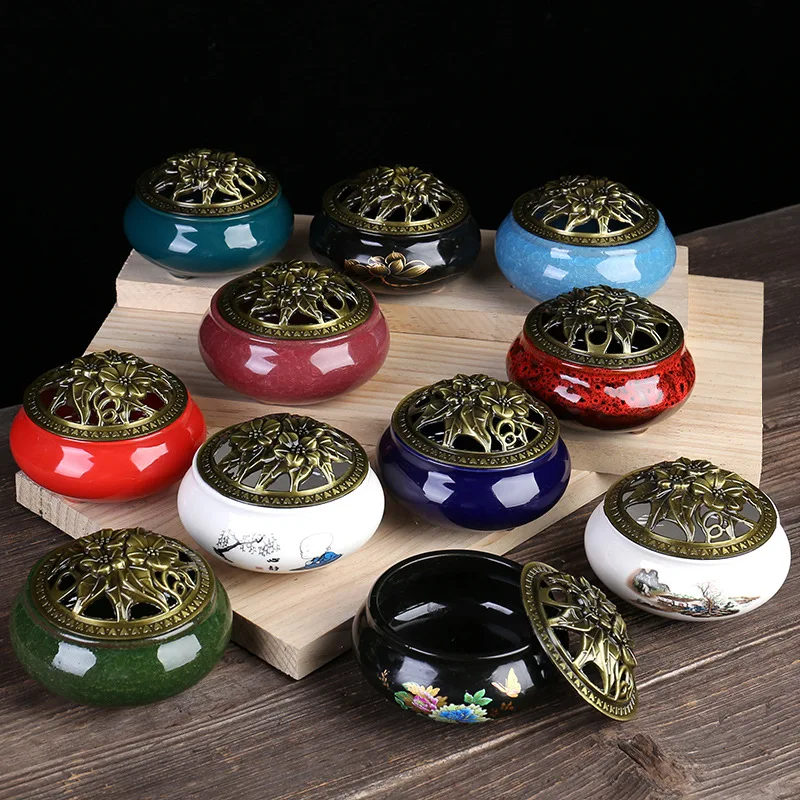 Factory Exquisite New Custom Ceramic Portable Home Incense Stick Holder Luxury Incense Burner
