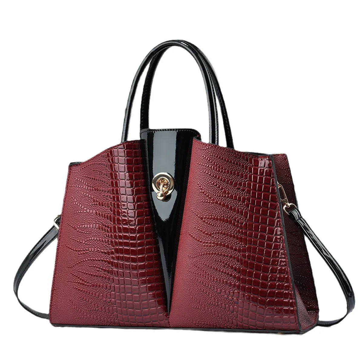 Wholesale new fashion trend handbag designer style large capacity messenger bag hot selling Crocodile pattern shoulder bag