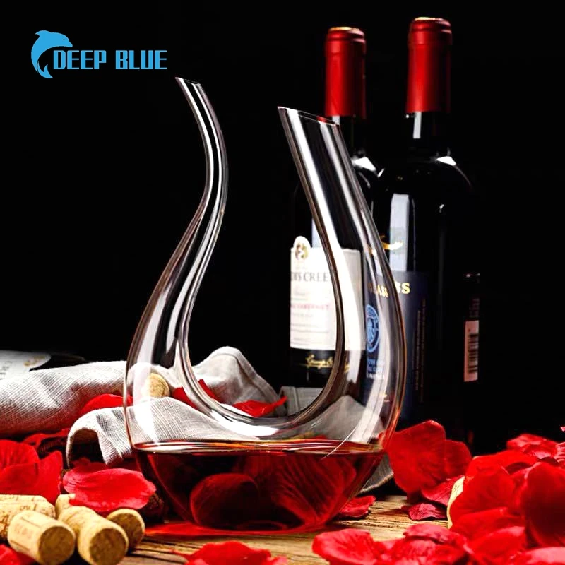 
Professional Manufacturer Crystal U-shaped Wine decanter Set clear glass decanter set 
