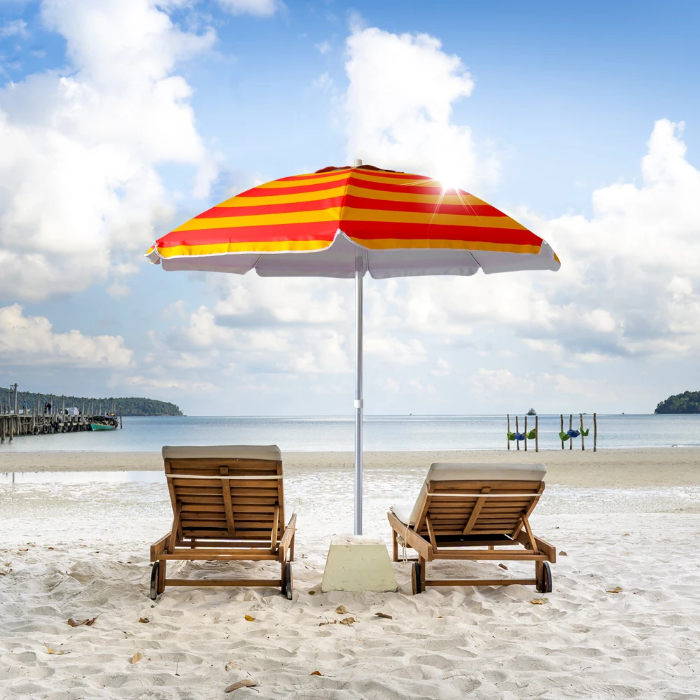 Crank Auto Tilt  Outdoor Garden Leisure Patio Heater Umbrella Outdoor