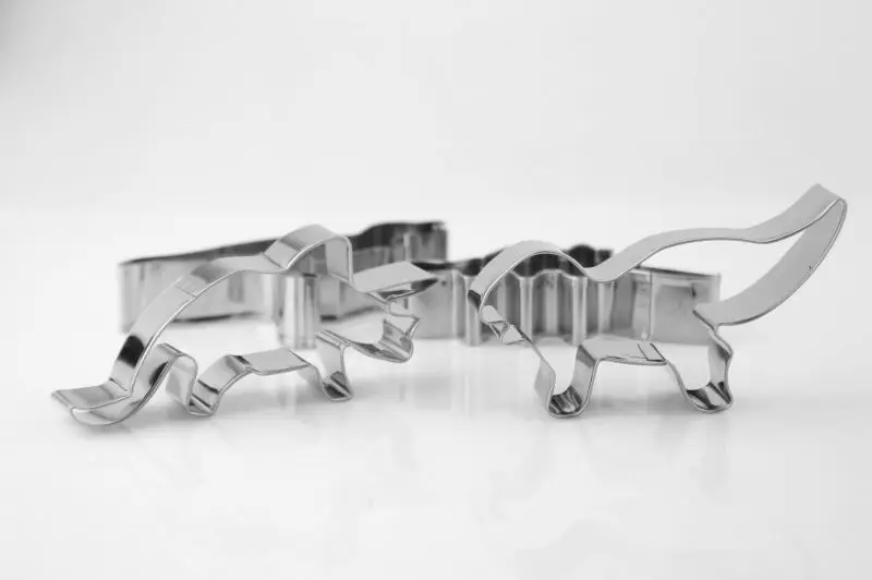 Factory custom baking diy 5pcs/set kids dinosaur biscuit cookie cutter mold set 3d dessert fondant cake decorating mould