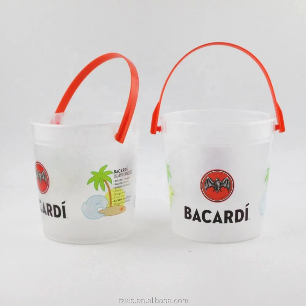  Пластиковые ведра для выпечки напитков Bacardi объемом 32 унции с