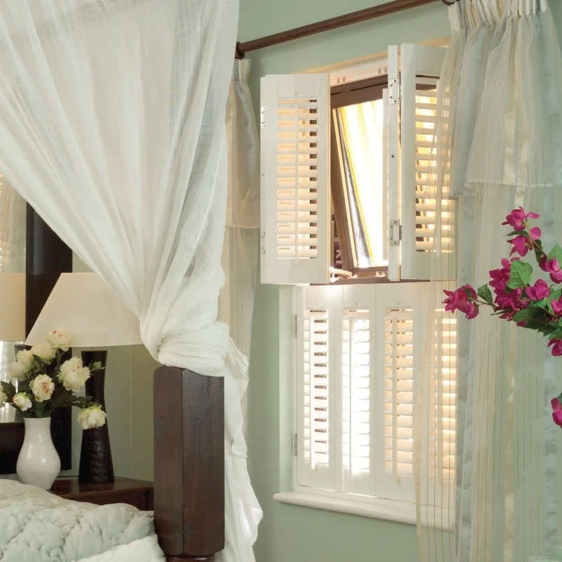 australia pvc blinds bulk England Australia style Bay Window sliding real wood wooden Plantation shutters white colour louver