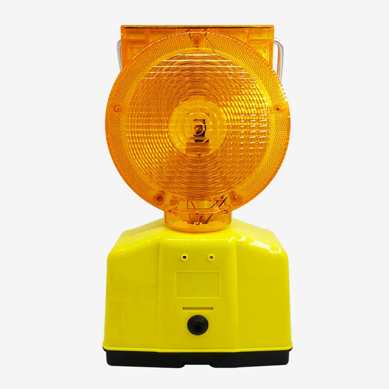 Automatic LED Solar Traffic Cone Light Construction Safety Warning Light for Roadway Barricade Flashing Plastic Material