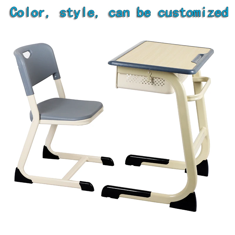 
School furniture wholesale college students study desks and chairs, classroom tables and chairs, student tables.The desks 
