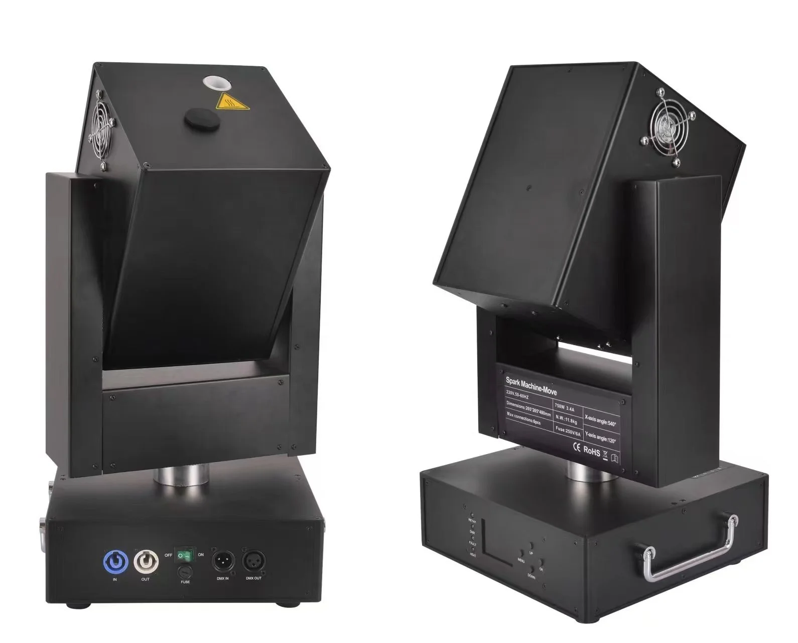 750W DJ Party Moving Head Spark Flame Fire Stage Effect Machine for Wedding Party