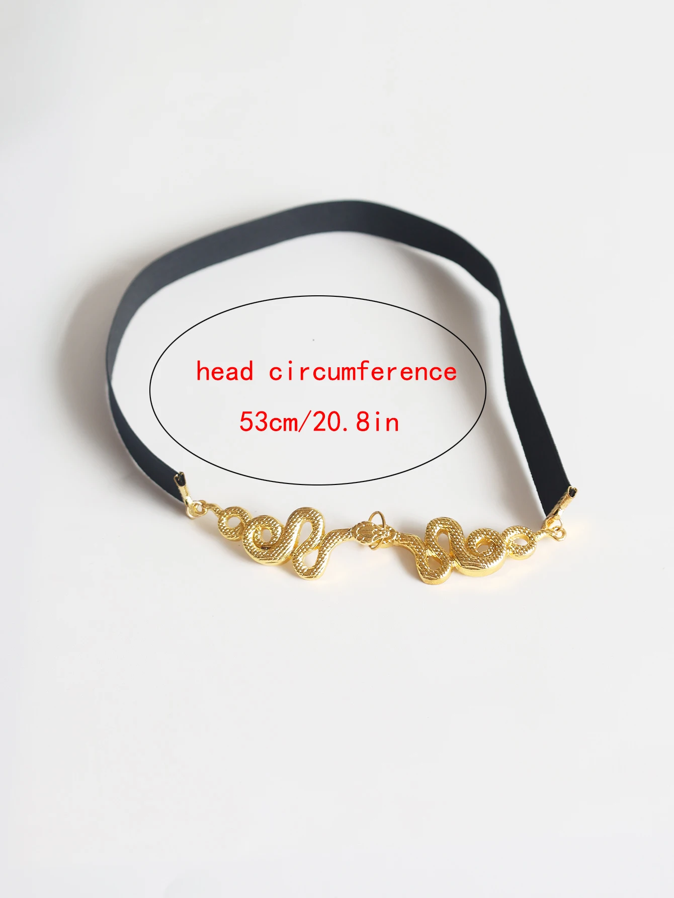 Vintage Goth Snake Hairband Witch Triple Moon Elastic Band Animal Hair Head Chain Witch Hair Accessories for women