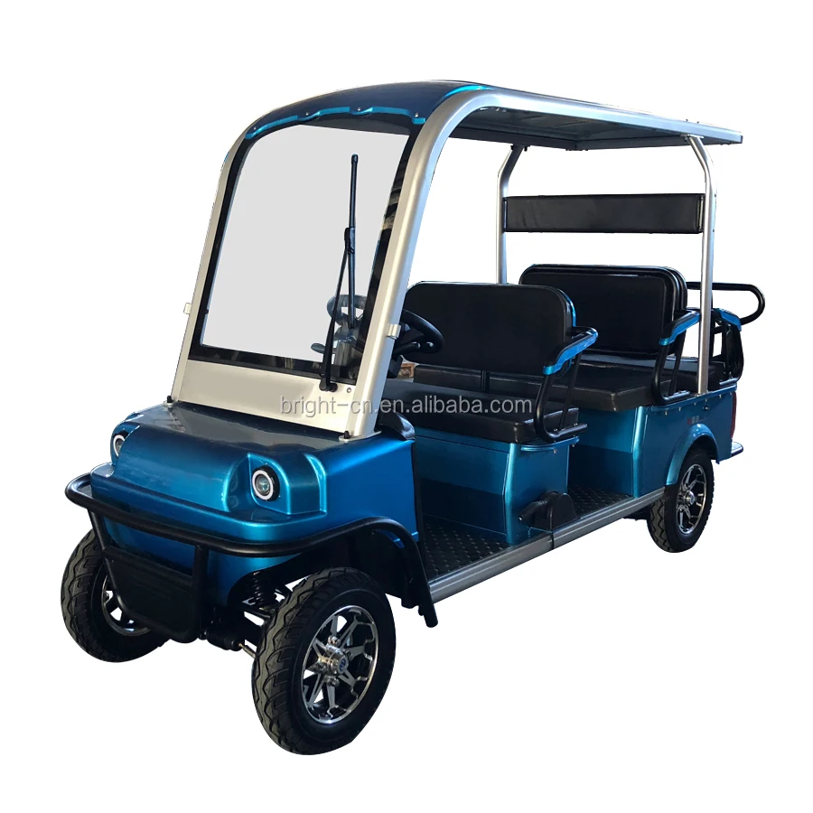 China CE Tourism Electric Sightseeing 4-Wheel Luxury Golf Cart 6-Passenger 48v Battery Voltage Battery Operated Electric Scooter