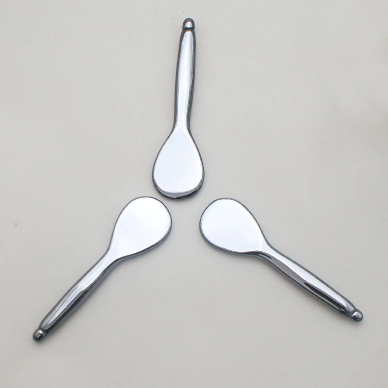 Free custom logo massager stick eyelid acupressure terahertz spoon gua sha facial tool