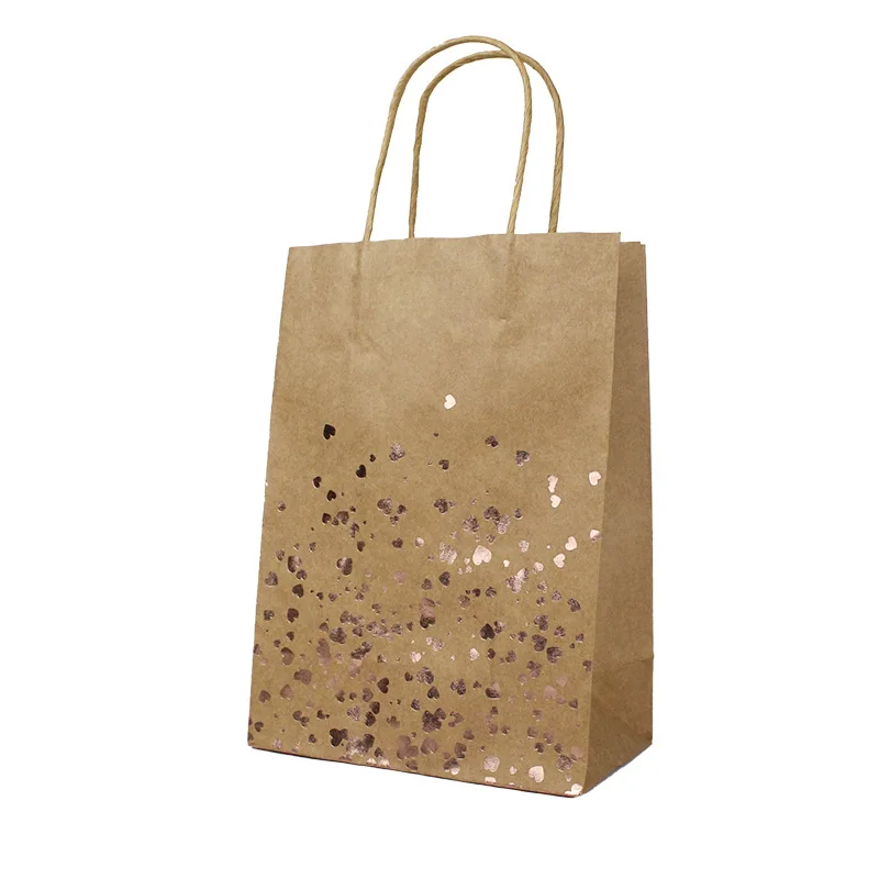 Paper Bags For Christmas Cookies Presents Wholesale Custom Kraft Paper Bags Hot Stamping Western Style Gift Bags With 10 Colors