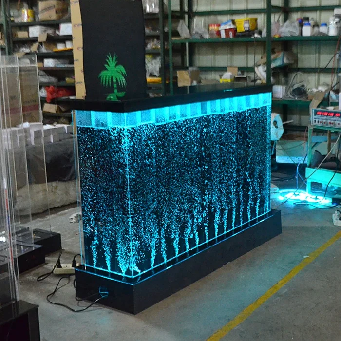 
modern fashionable beauty aquarium LED acrylic counter night club bar furniture 