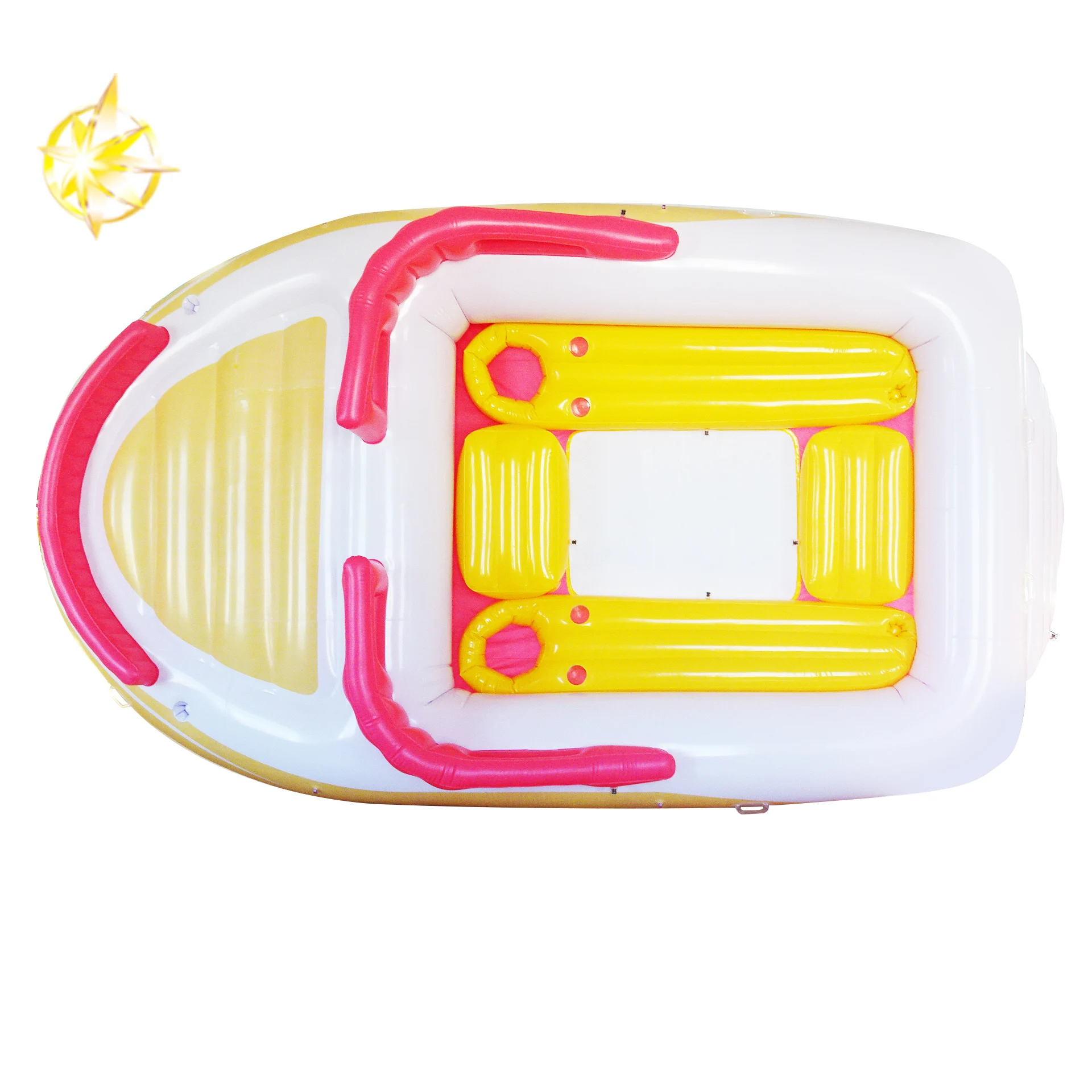 6 Person Huge Party Island Boat,Inflatable floating island, inflatable bay breeze boat party floating island river raft