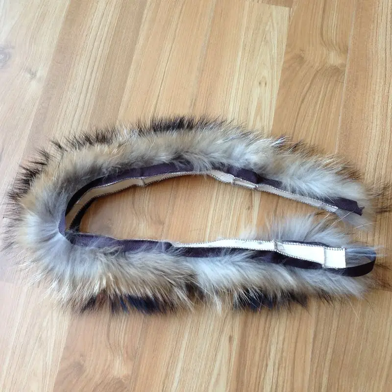Reasonable Price Raccoon Fur Trim Detachable Fur Collars