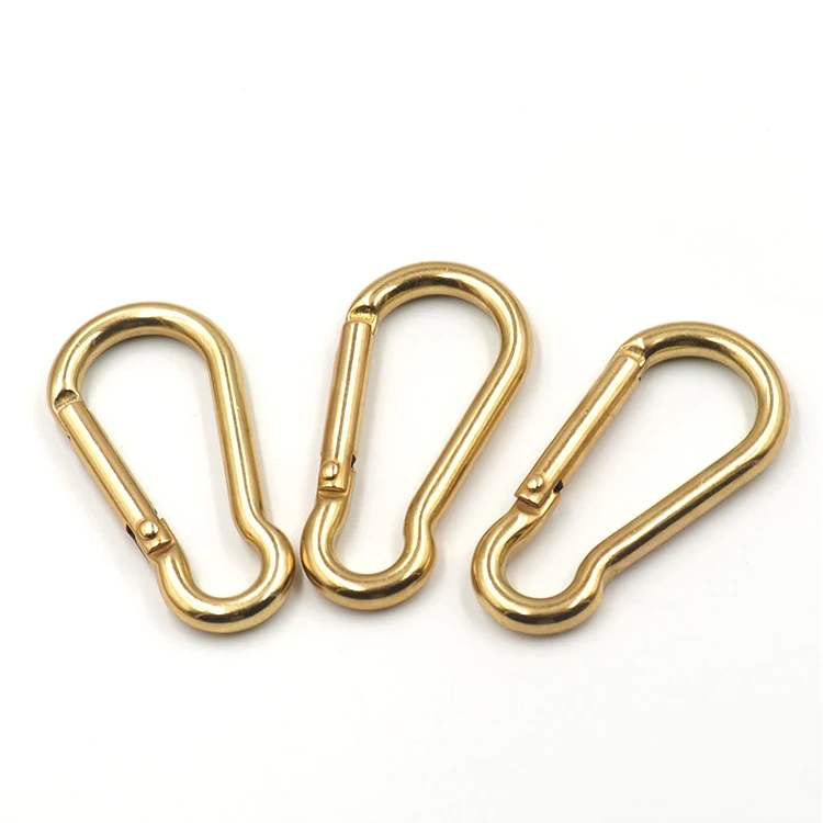 Outdoor sports equipment heavy duty high strength gourd hook carabiner karabiner carry buckle solid brass climbing snap hook
