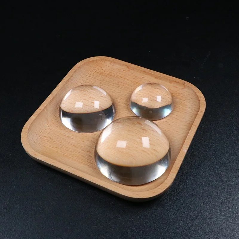 Wholesale loose gemstone 8 mm to 100 mm half ball glass beads round clear white glass cabochon