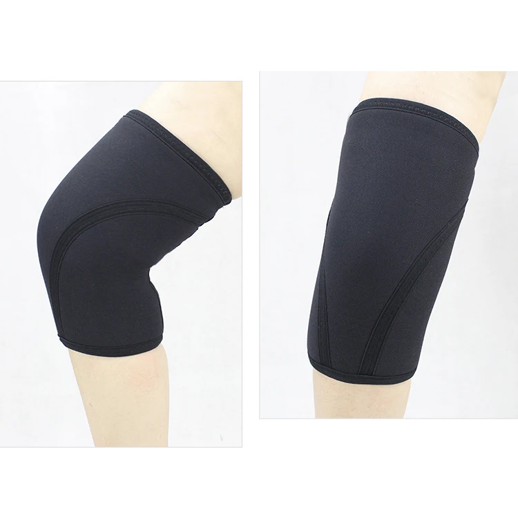 Manufacturer thickening neoprene nylon knee lift weight squat strength training knee pads