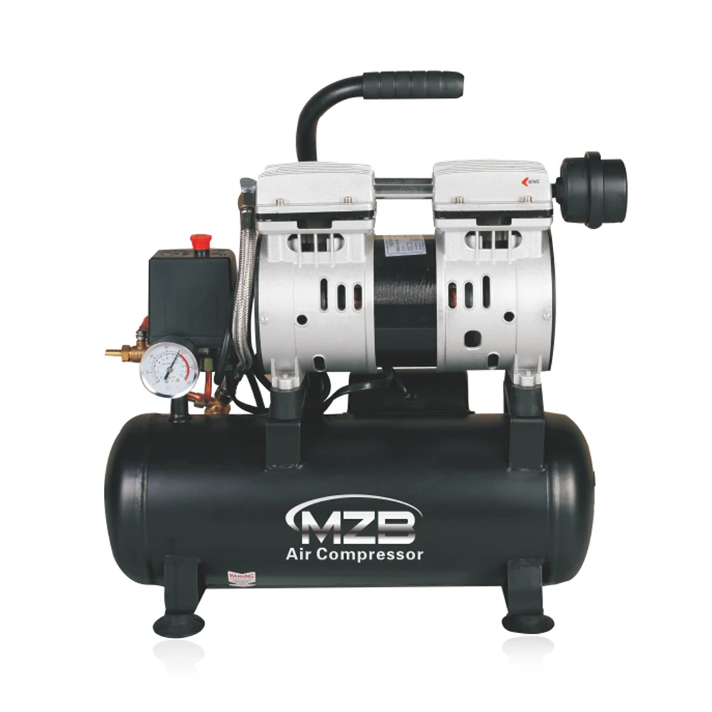 Portable mini 9l silent 8 bar oil free air compressor