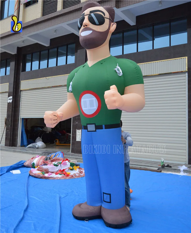 12 Feet High Inflatable Muscle Men Balloon, Holland Dolls for advertising