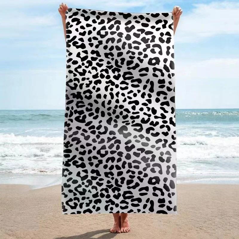 Sand Free Custom Double printing Sports Microfiber Cotton beach towel Swimming Beach Towels
